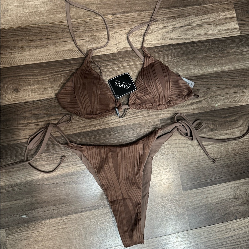 ZAFUL Brown Bikini Set
